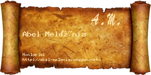 Abel Melánia névjegykártya